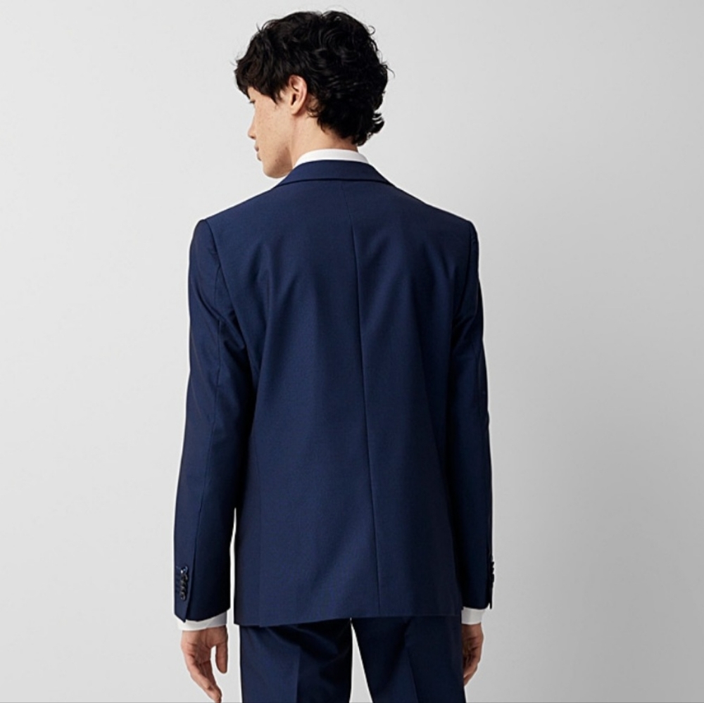 Soul of london Navy and black piqué suit Slim fit  Size 48R - Picture 2 of 9